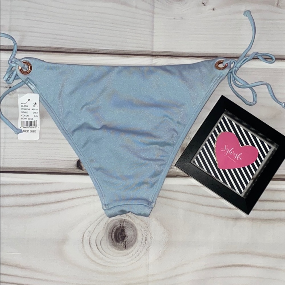🦋LA Hearts Womens Grommet Side Tie Bikini Bottom - Picture 3 of 3